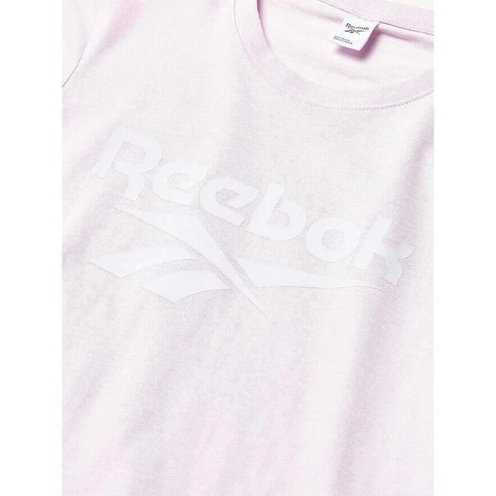 Reebok Women's Classics Vector Crop Tee Shirt Pink White Size 1X‎ New with Tags - Picture 2 of 2